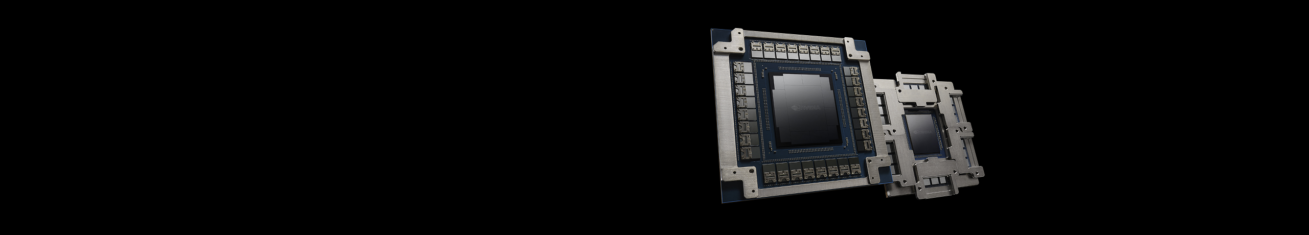  An image of a switch chip with many silicon photonics modules co-located on the same chip package. 
